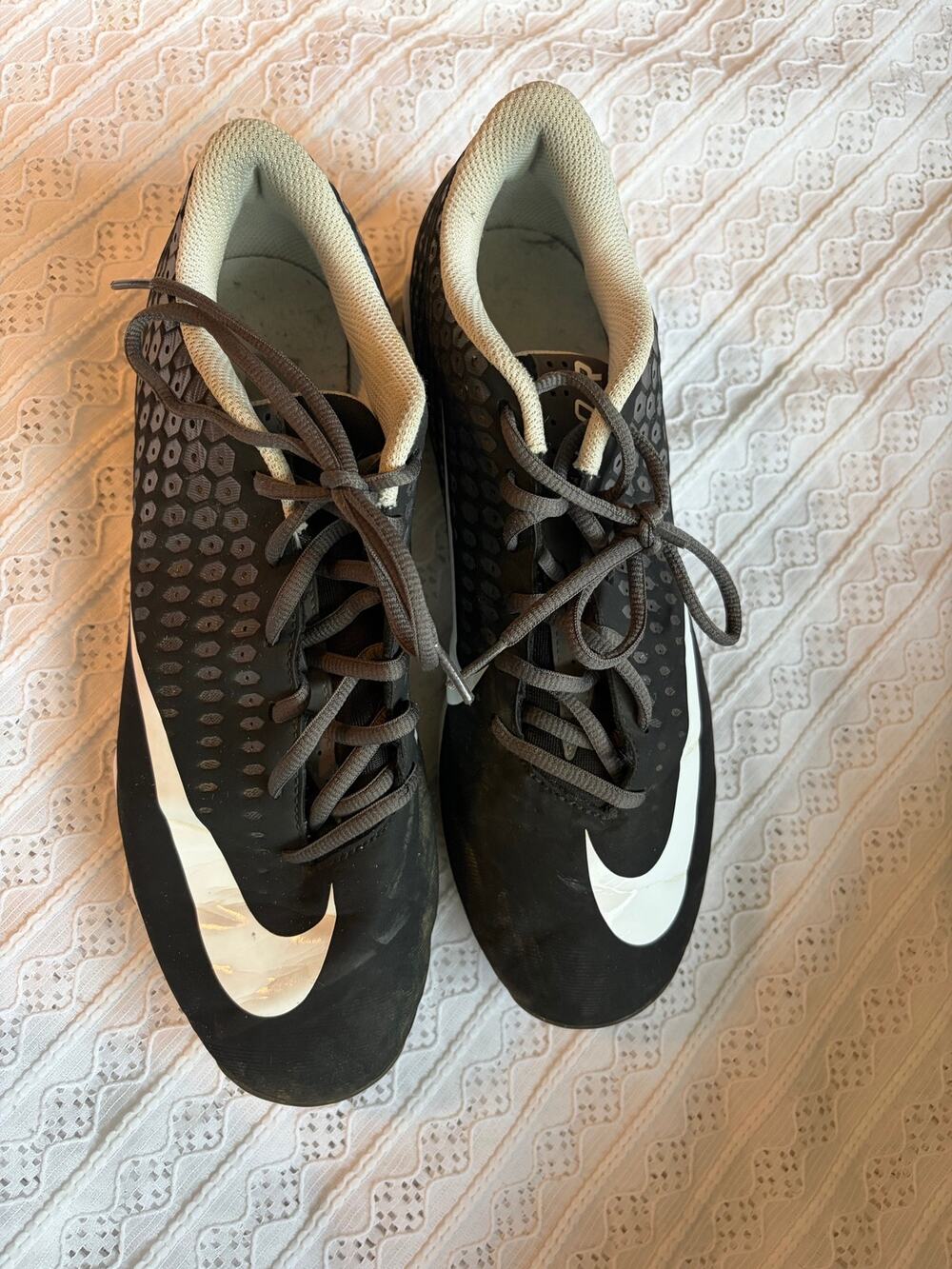 Nike Vapor Baseball Cleats Black White Men's US 11 Wide AV0711-010